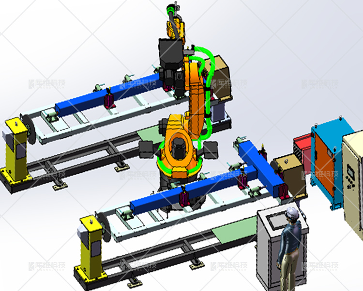焊接<a href='http://www.51jixie.net.cn' target='_blank'><u>機器人工作站</u></a>布局
